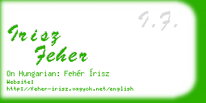 irisz feher business card